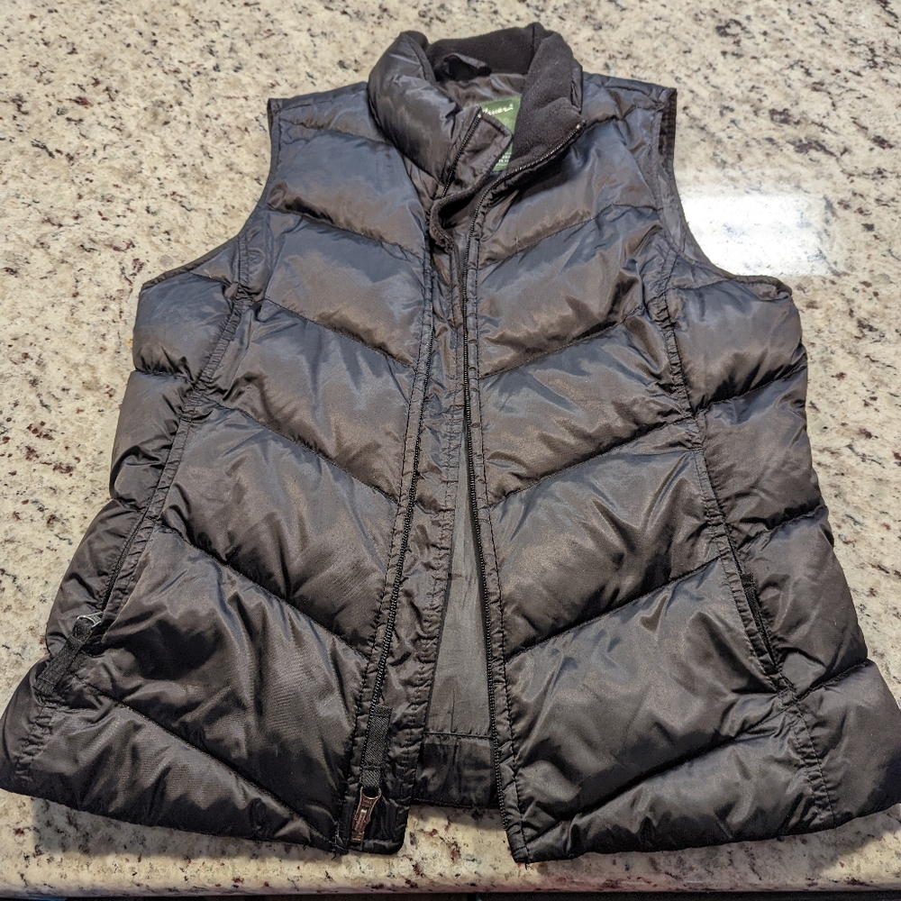 Eddie Bauer Down Black Vest Size Small